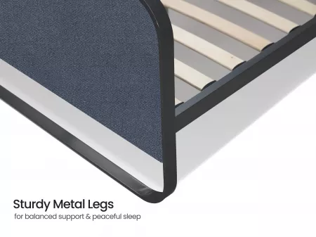 Chloe King Size Double Bed in Grey Color